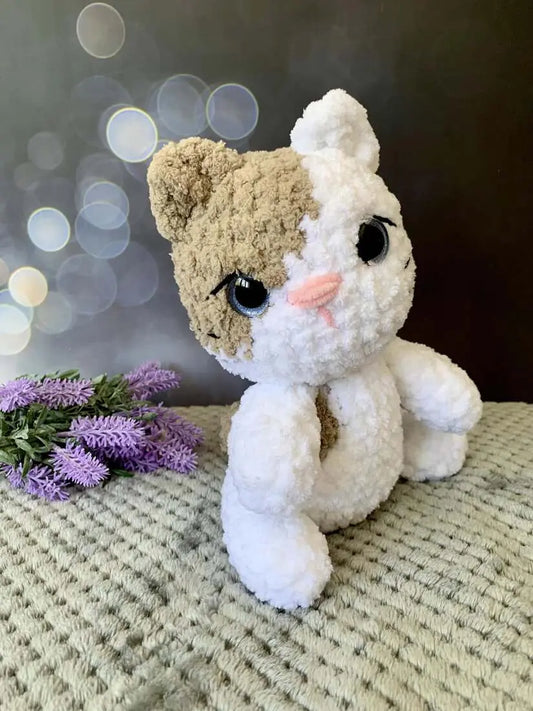 Peluche chat moelleux Les mailles calines