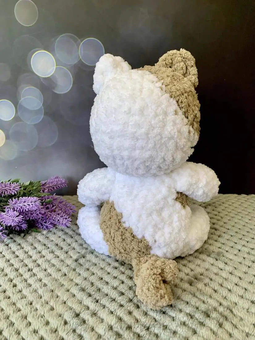 Peluche chat moelleux Les mailles calines