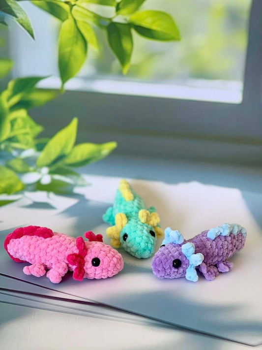 Porte-clés axolotl Les mailles calines