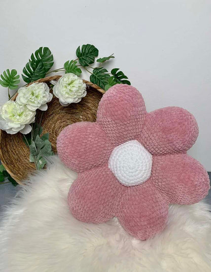 Coussin fleur Les mailles calines