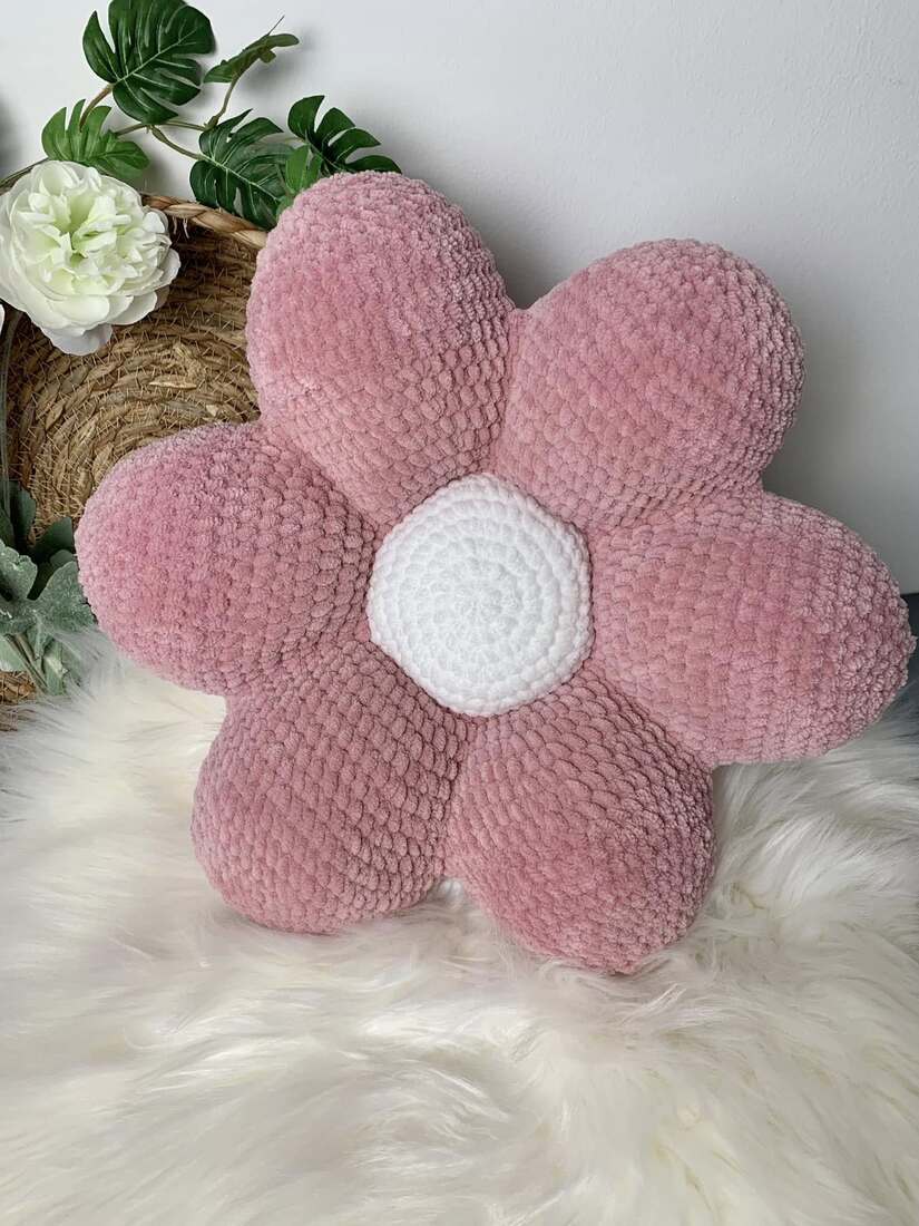 Coussin fleur Les mailles calines