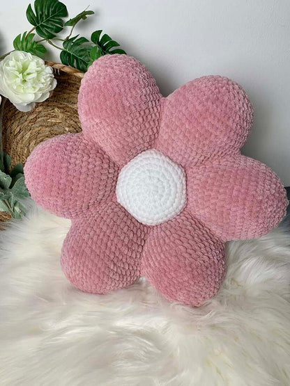 Coussin fleur Les mailles calines