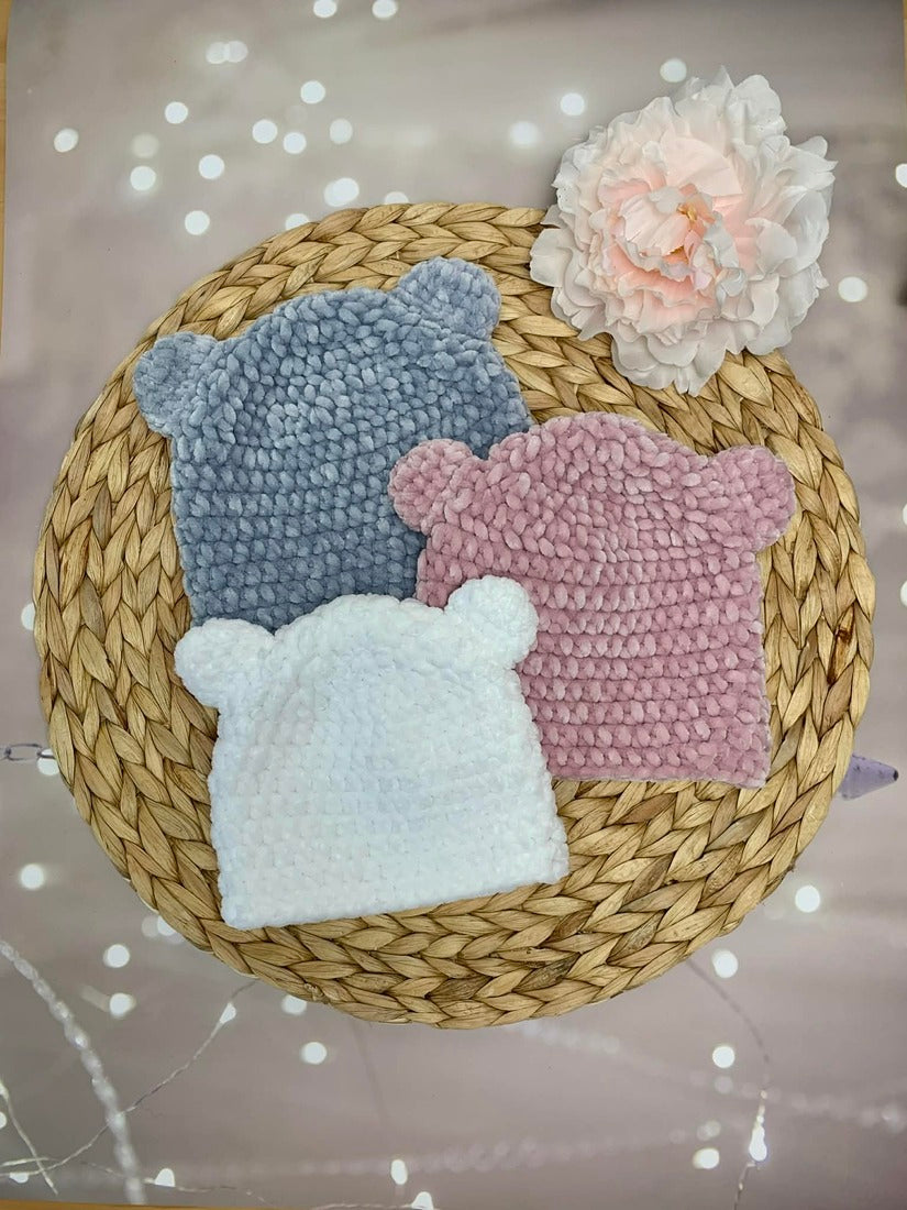 Ensemble bonnet & chaussons bébé Les mailles calines