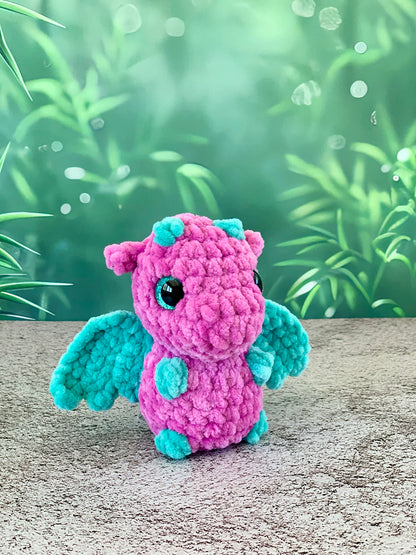 Peluche bébé dragon Les mailles calines