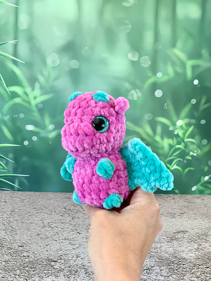 Peluche bébé dragon Les mailles calines