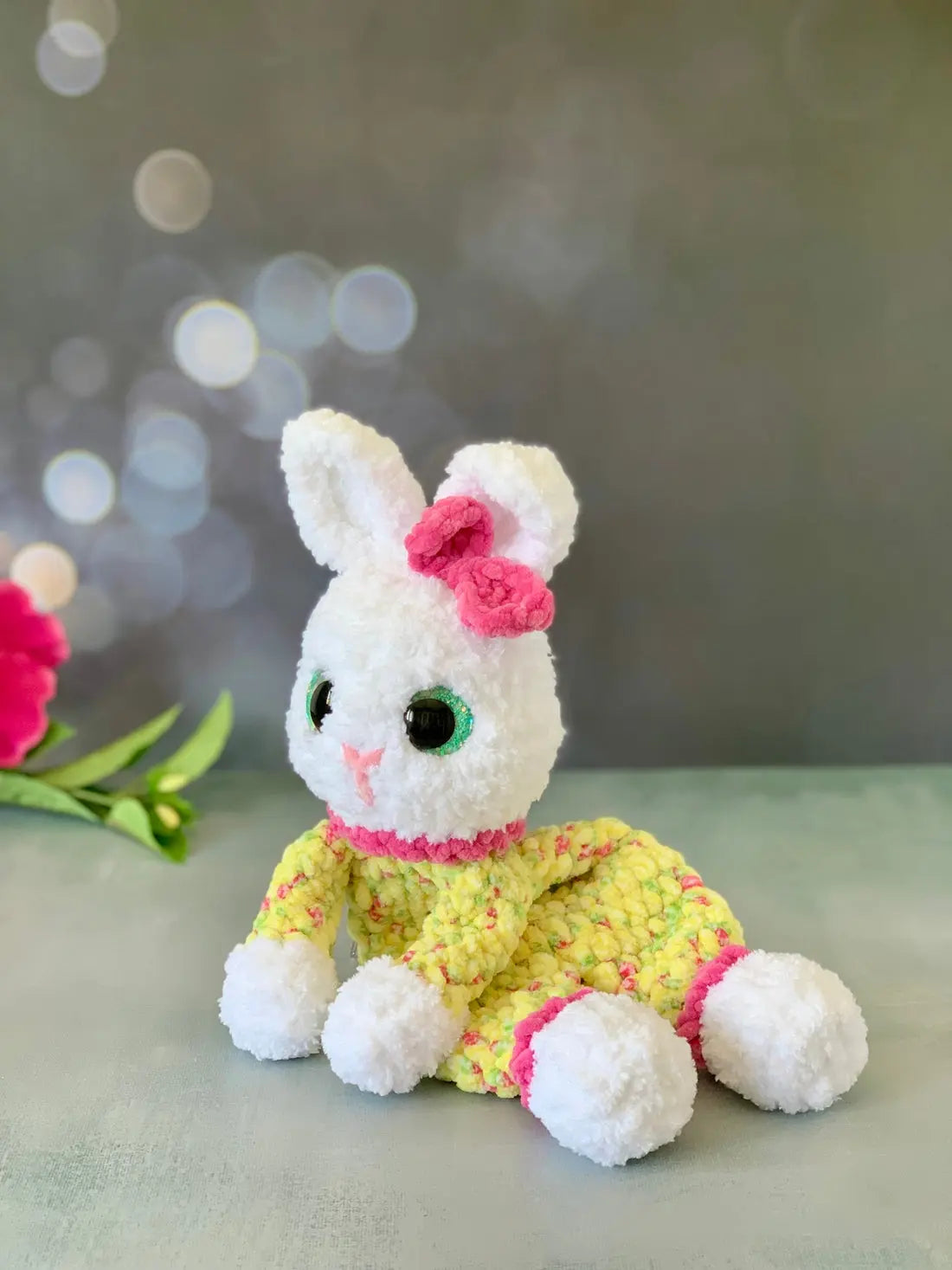 Peluche lapin en pyjama (Clover) Les mailles calines
