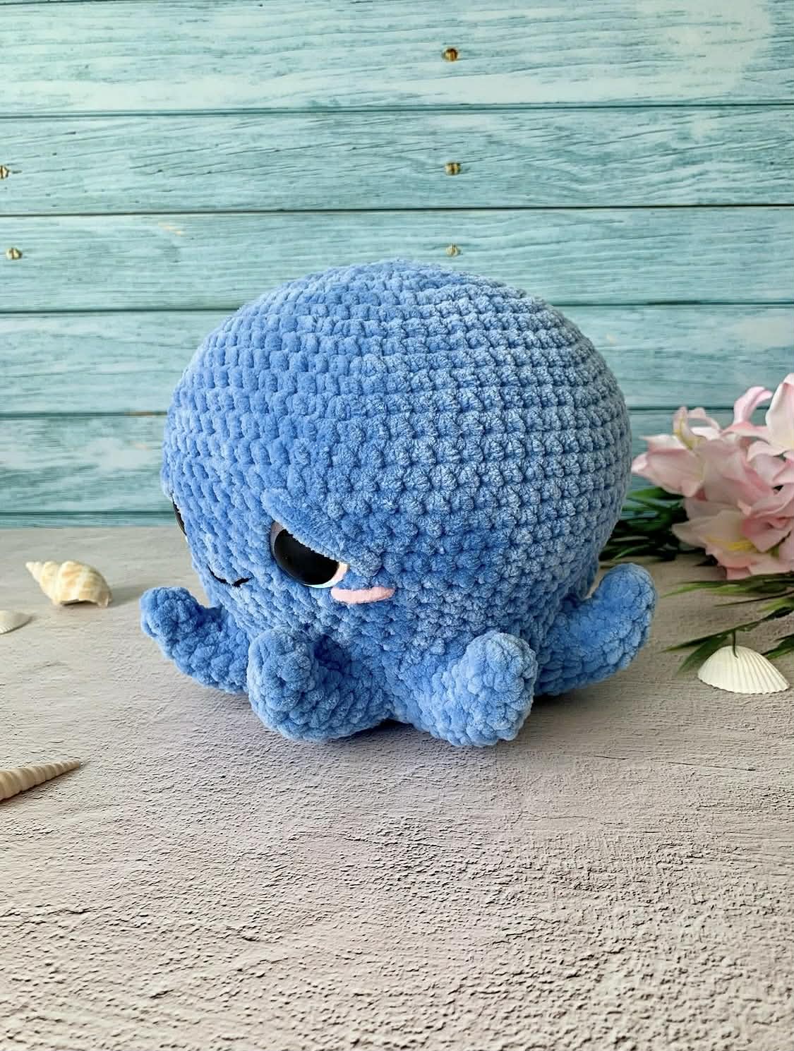 Peluche pieuvre (Ollie) Les mailles calines