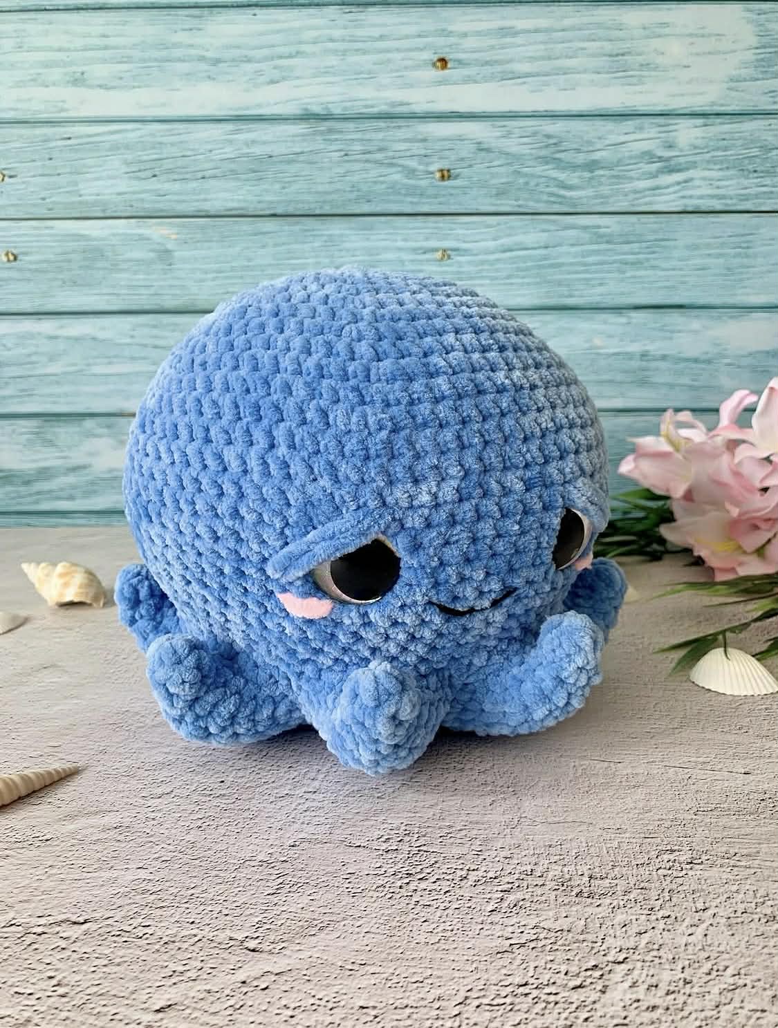 Peluche pieuvre (Ollie) Les mailles calines