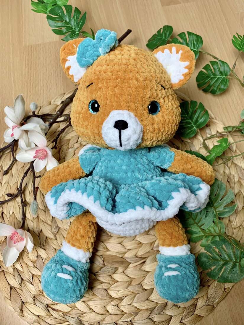 Peluche renard Emily en crochet - Les Mailles Calines