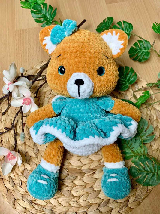 Peluche renard Emily en crochet - Les Mailles Calines
