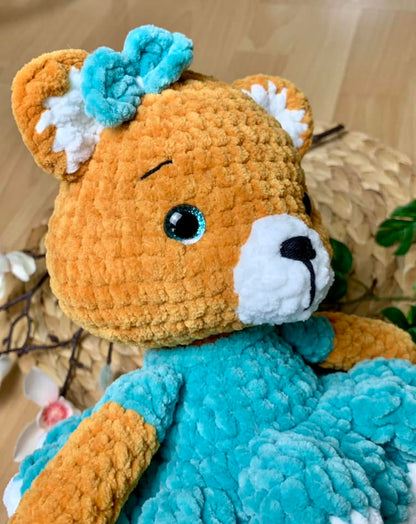 Peluche renard Emily en crochet - Les Mailles Calines