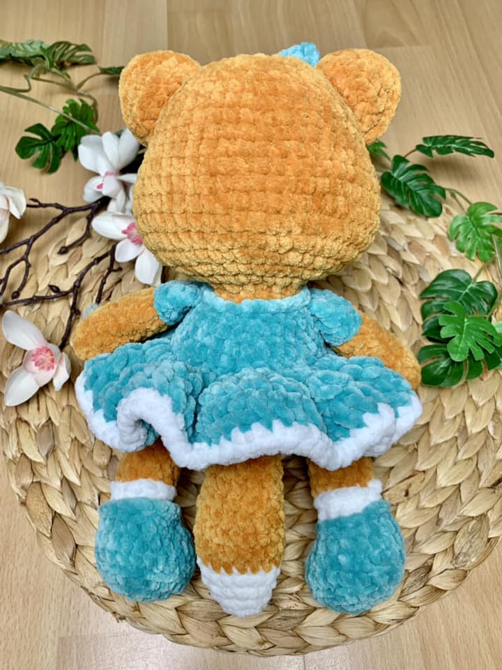 Peluche renard Emily en crochet - Les Mailles Calines