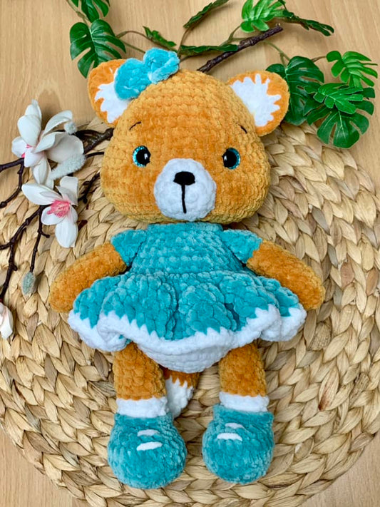 Peluche renard Emily en crochet - Les Mailles Calines