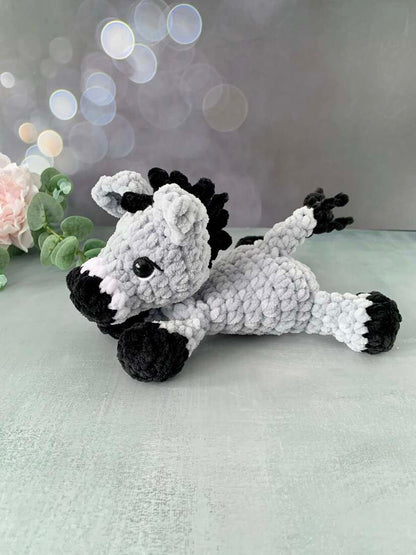 Peluche âne en crochet - les Mailles Calines 