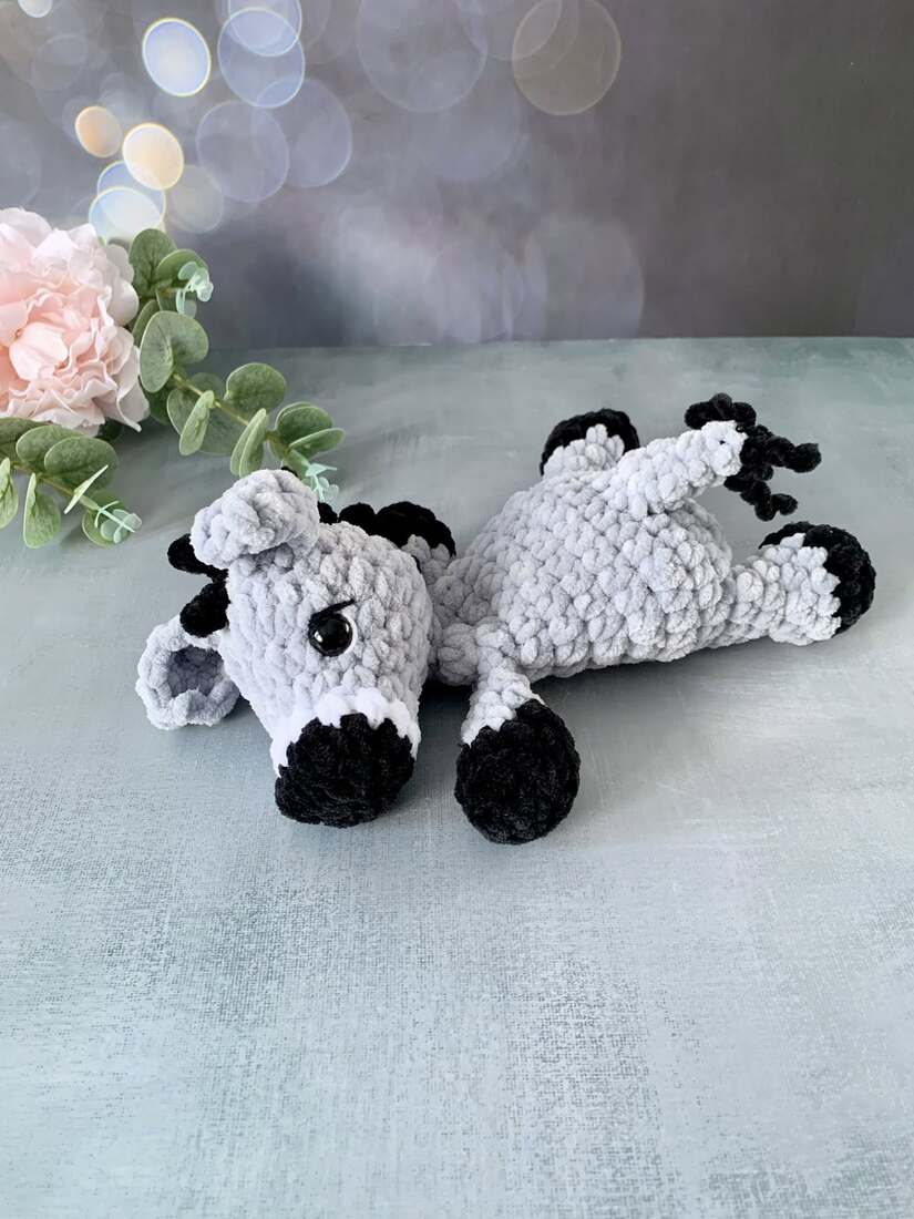 Peluche âne en crochet - les Mailles Calines 