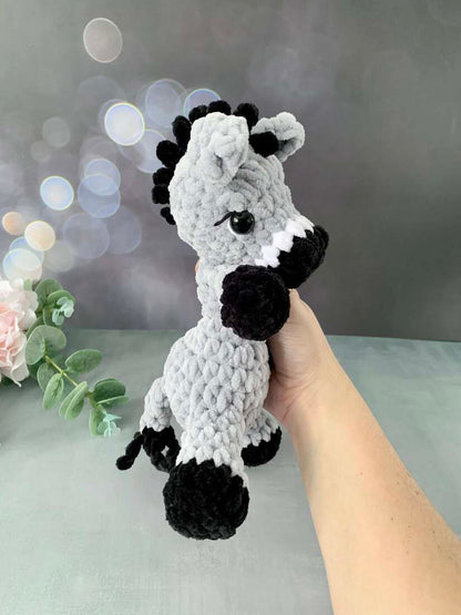 Peluche âne en crochet - les Mailles Calines 