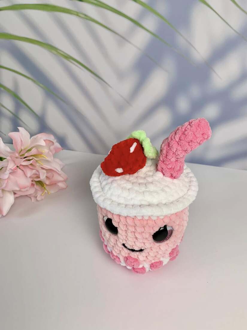 Bubble tea fraise Les mailles calines