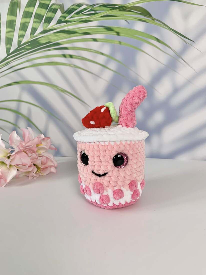 Bubble tea fraise Les mailles calines