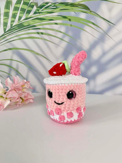 Bubble tea fraise Les mailles calines