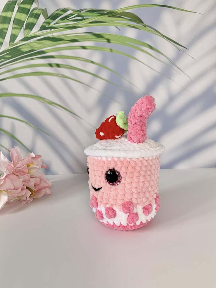 Bubble tea fraise Les mailles calines