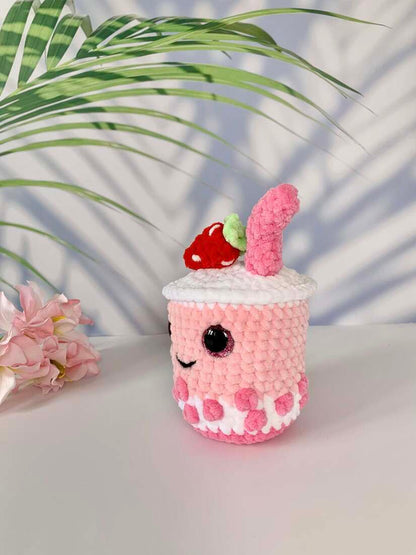 Bubble tea fraise Les mailles calines