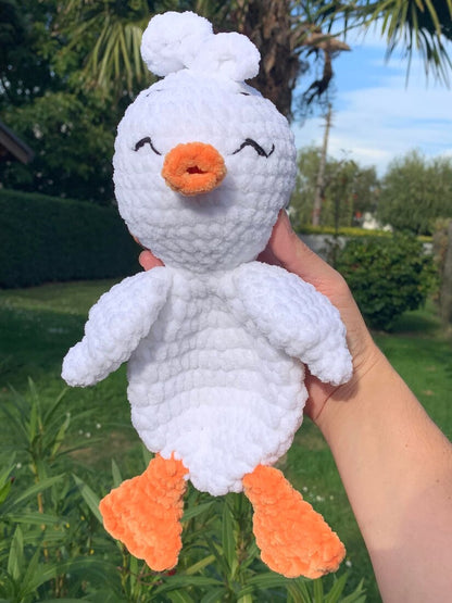 Doudou canard Les mailles calines