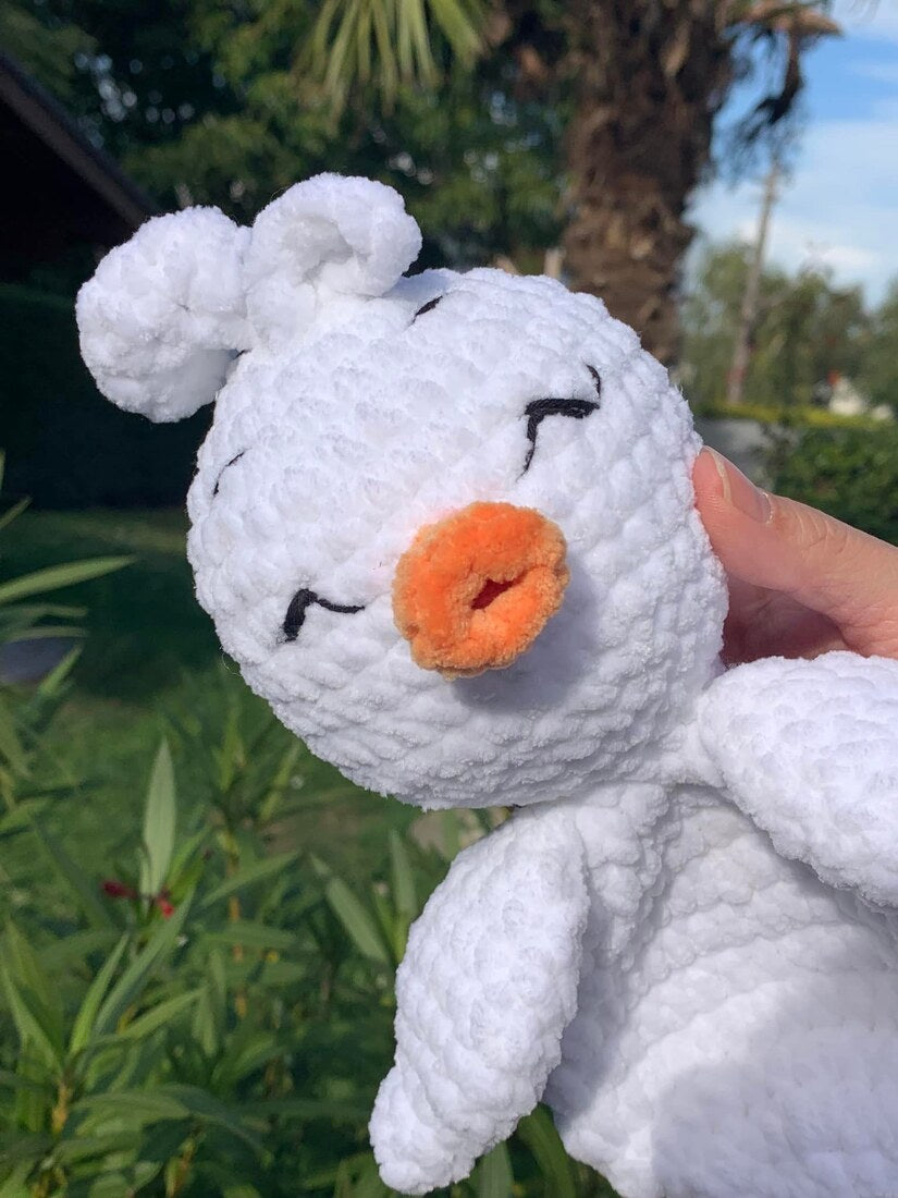 Doudou canard Les mailles calines