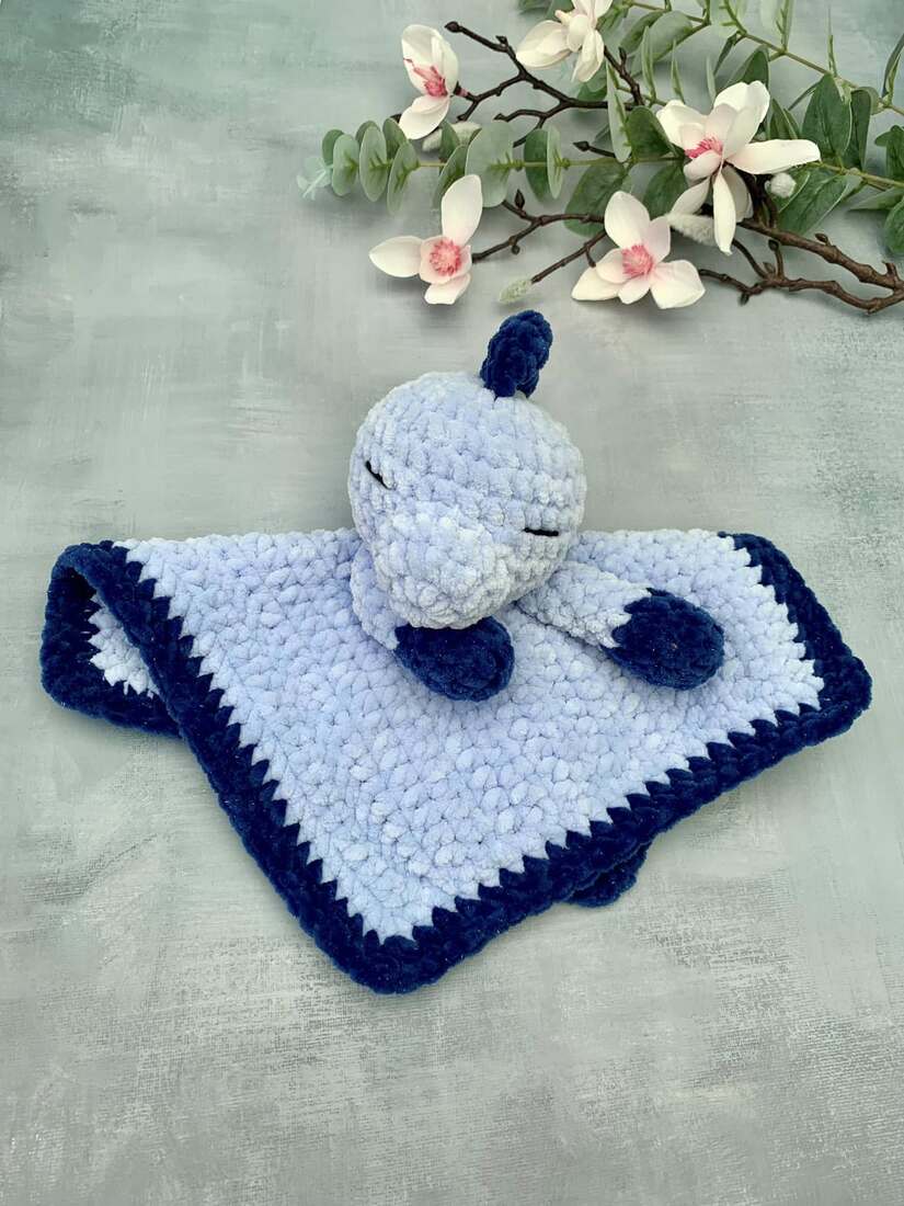 Doudou plat dinosaure - Les Mailles Calines
