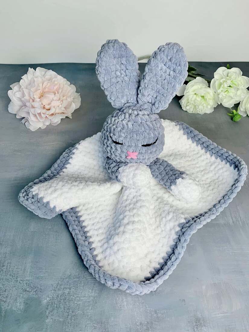 Doudou plat lapin - Les Mailles Calines