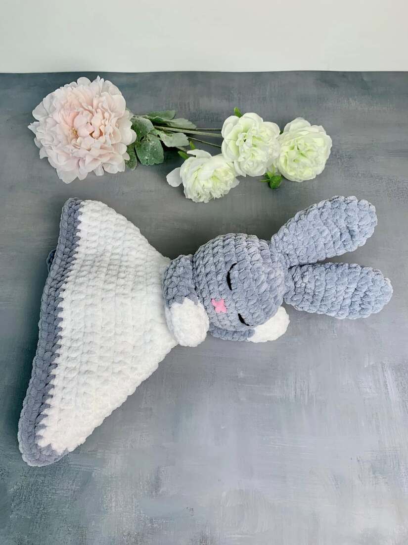 Doudou plat lapin - Les Mailles Calines