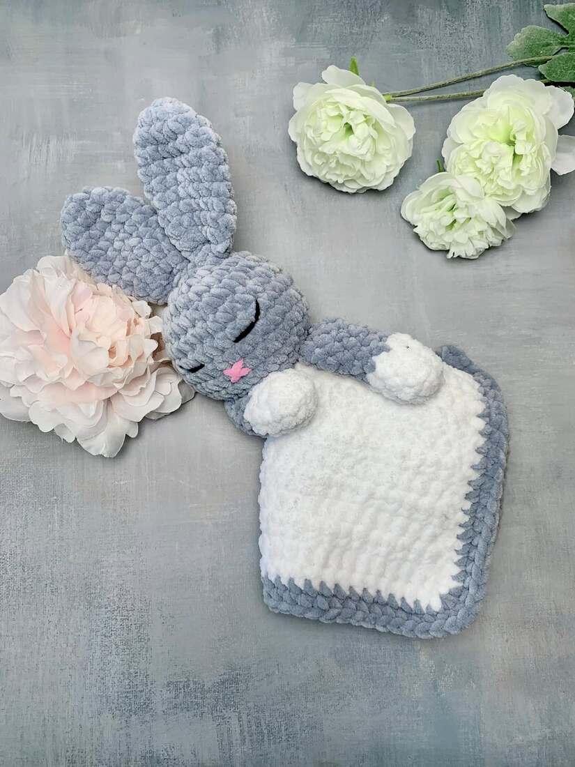 Doudou plat lapin - Les Mailles Calines