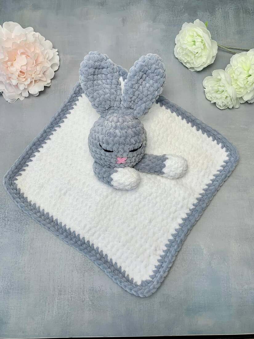 Doudou plat lapin - Les Mailles Calines
