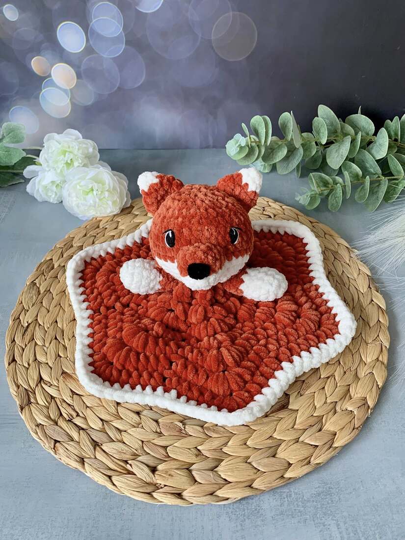 Doudou plat renard - Les Mailles Calines