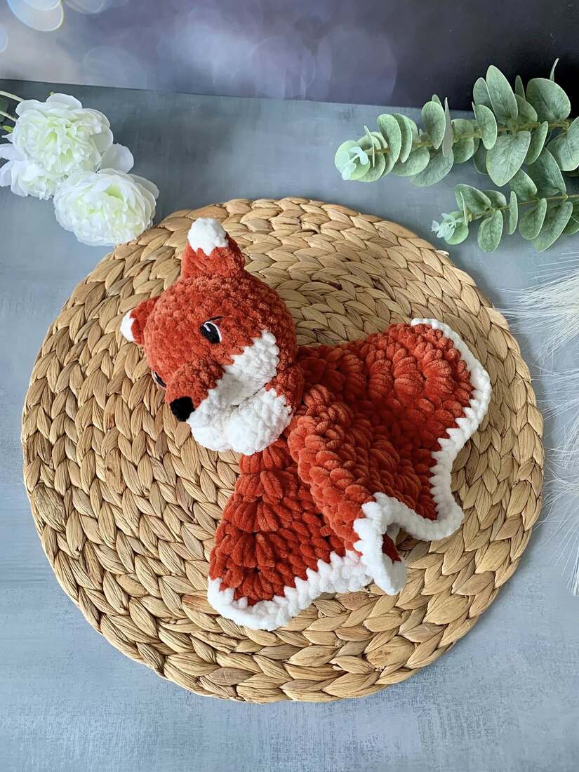 Doudou plat renard - Les Mailles Calines
