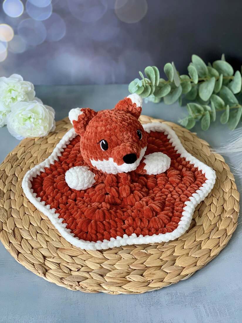 Doudou plat renard - Les Mailles Calines