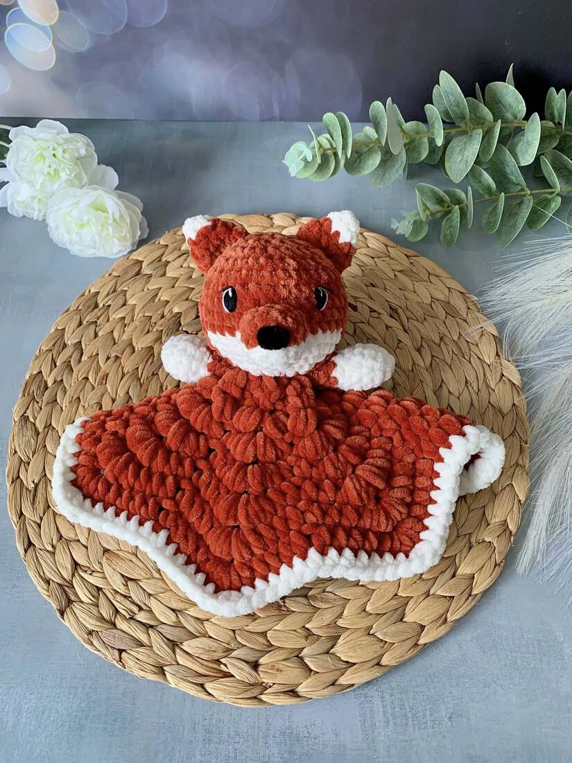 Doudou plat renard - Les Mailles Calines