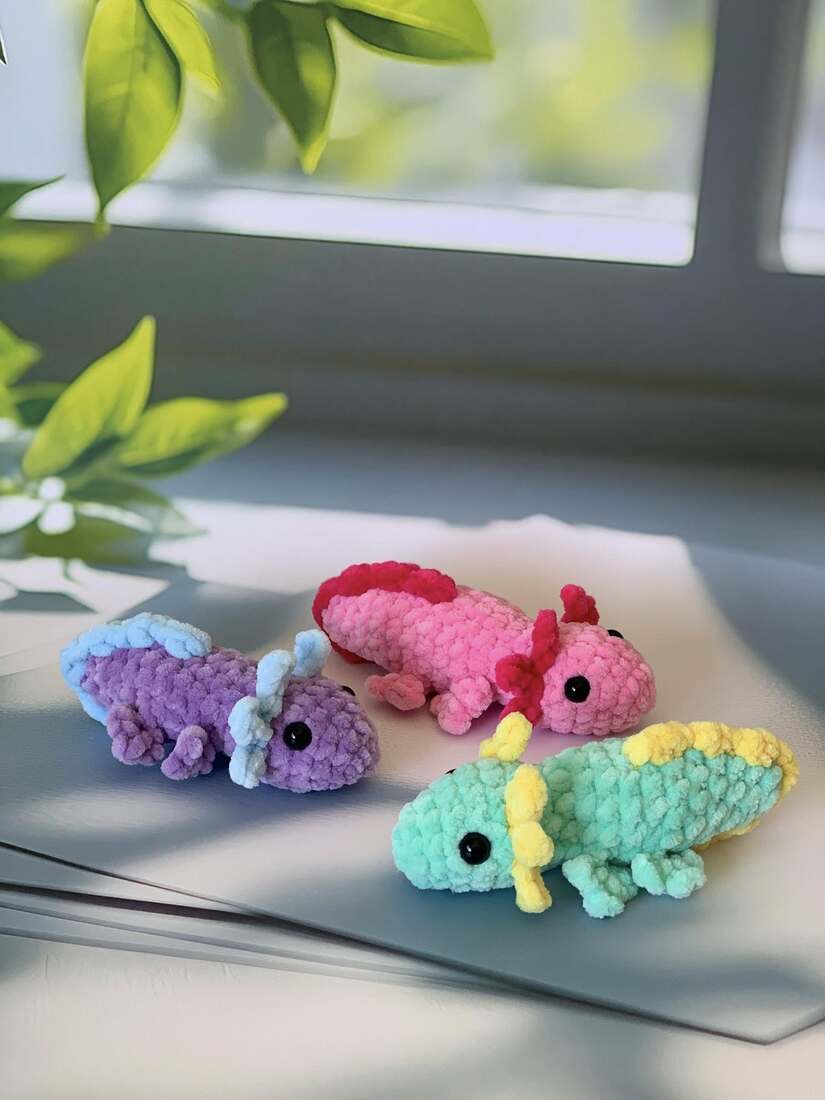Porte-clés axolotl Les mailles calines