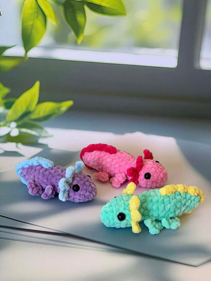 Porte-clés axolotl Les mailles calines