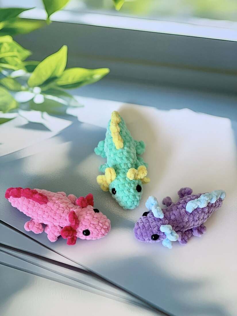 Porte-clés axolotl Les mailles calines