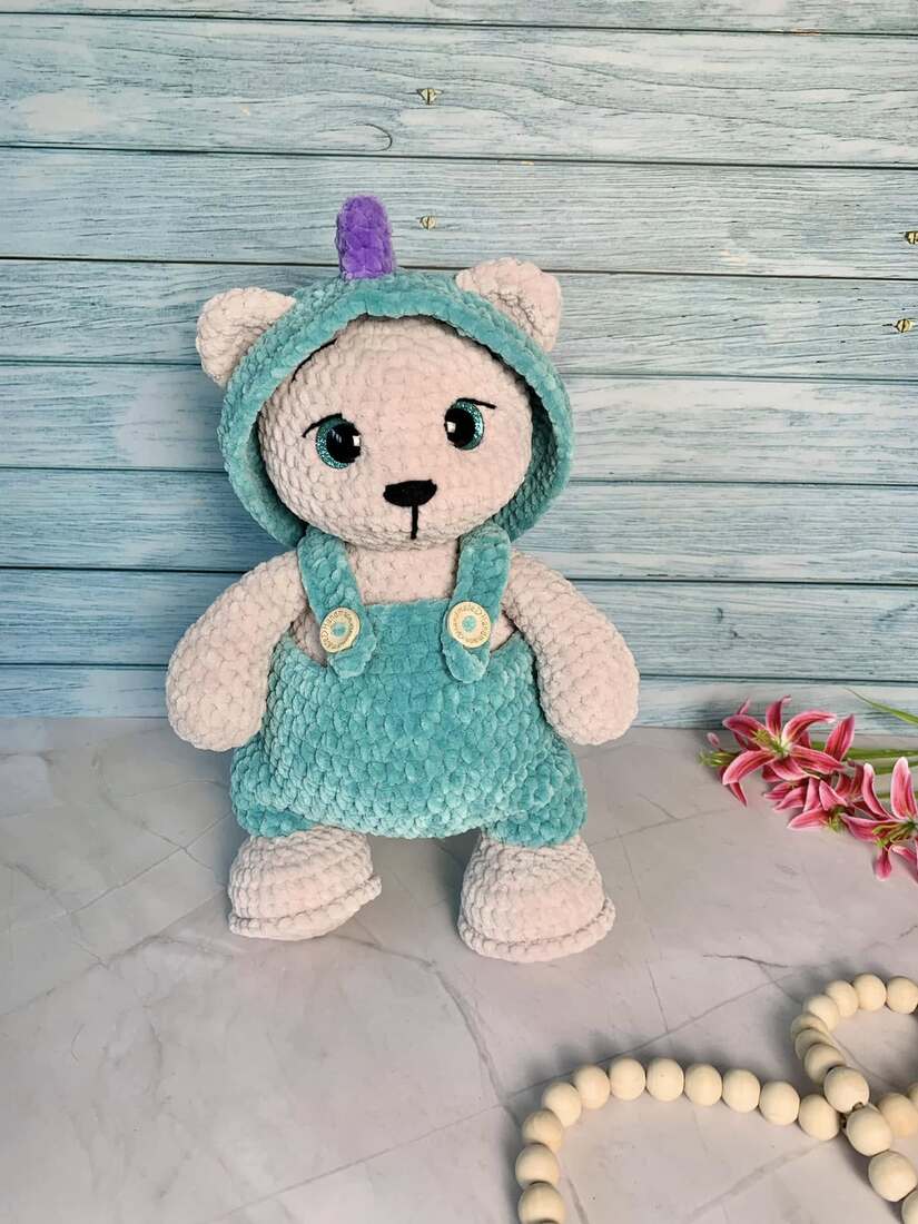 Ours en costume dino Les mailles calines