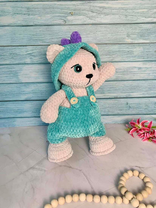 Ours en costume dino Les mailles calines