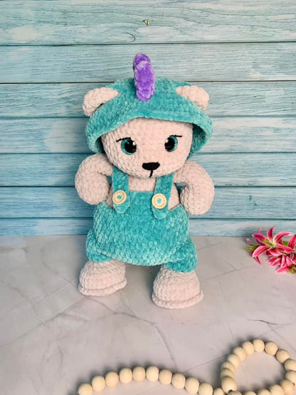 Ours en costume dino Les mailles calines