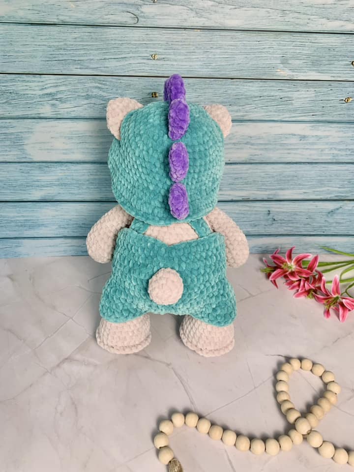 Ours en costume dino Les mailles calines