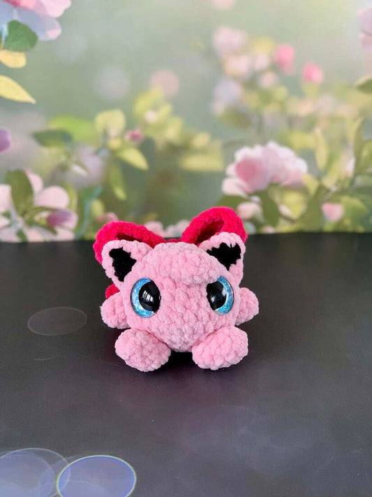 Peluche Pokémon Rondoudou avec noeud en crochet sur les Mailles Calines 