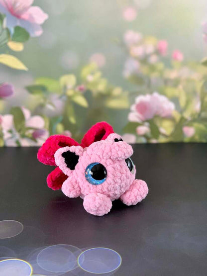 Peluche Pokémon Rondoudou avec noeud en crochet sur les Mailles Calines 