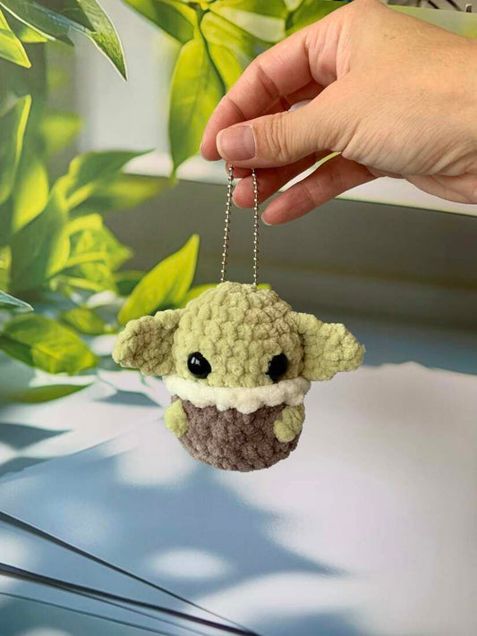 Porte-clés bébé yoda (Grogu) Les mailles calines