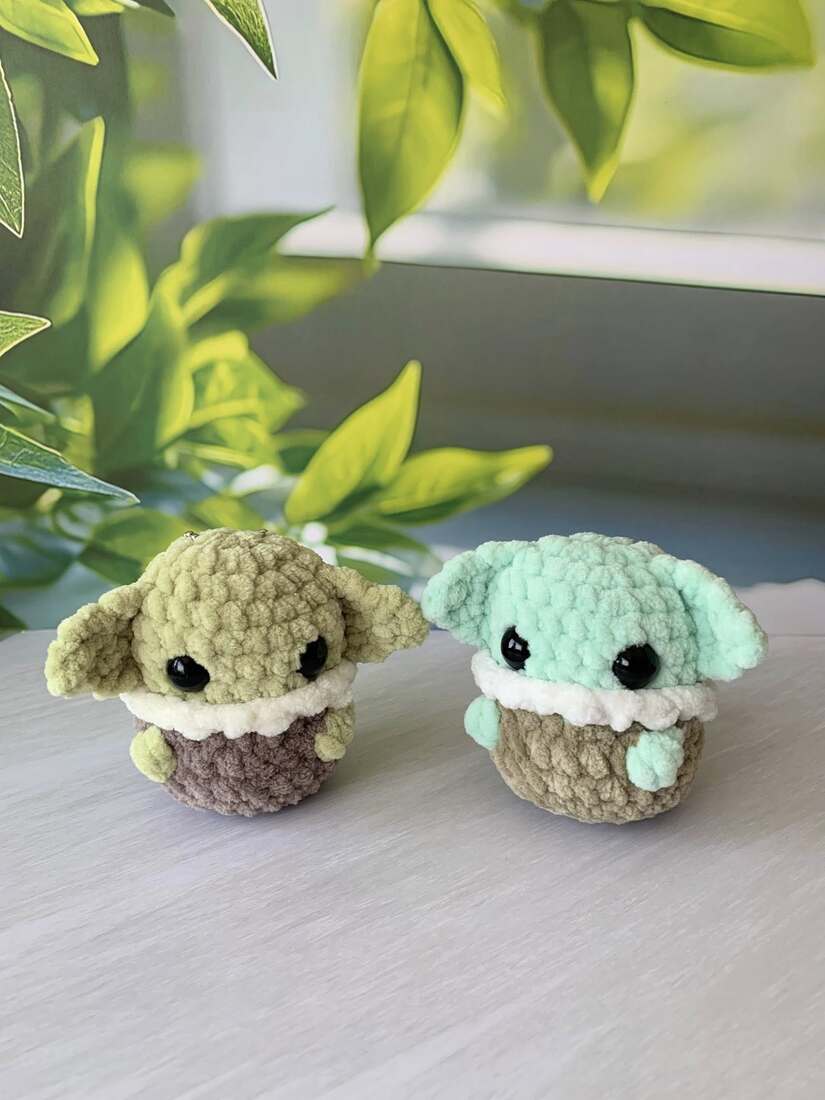 Porte-clés bébé yoda (Grogu) Les mailles calines