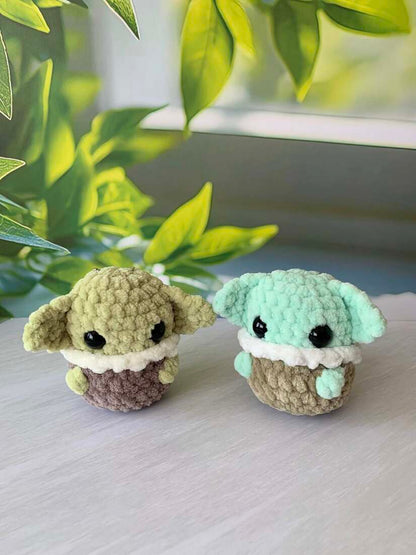 Porte-clés bébé yoda (Grogu) Les mailles calines