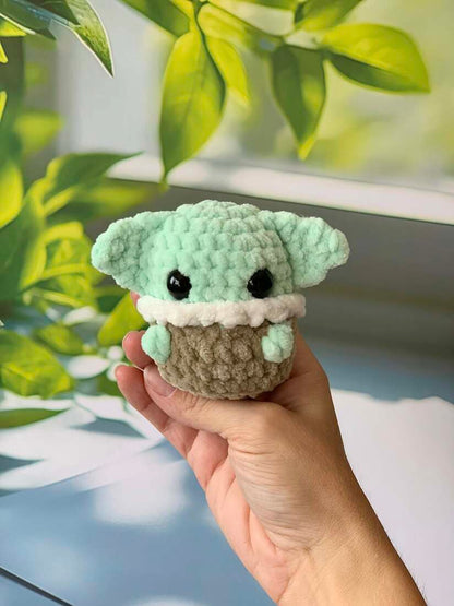 Porte-clés bébé yoda (Grogu) Les mailles calines