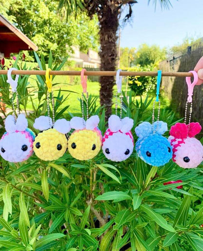 Porte-clés abeille Les mailles calines